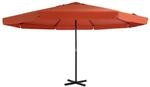 vidaXL Sonnenschirm 500cm Terrakotta-Rot Ampelschirm Marktschirm Gartenschirm
