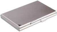 Durable Visitenkartenspender (Business Card Box Duo, mit Trennfach) 1 St&uuml;ck, silber,