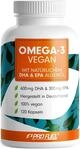 Omega-3 vegan Kapseln 120x - 2000 mg Algen&ouml;l pro Tag - mit 600 mg DHA + 300 mg EPA -