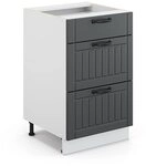 Vicco K&uuml;chenunterschrank Fame-Line, Anthrazit Landhaus, 50 cm | MDF-Front &middot;...