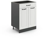 Vicco K&uuml;chenunterschrank R-Line, Wei&szlig; Landhaus, 60 cm | MDF-Front &middot; Ohne