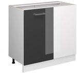 Vicco Eckunterschrank R-Line, Anthrazit Hochglanz, 86 cm