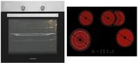 Respekta autarker Einbaubackofen, edelstahl, Glaskeramikkochfeld Touch Control