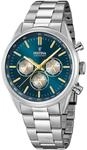 Festina Herren Uhr Analog aus Edelstahl 316L Silber - Quarzwerk - Chronograph -