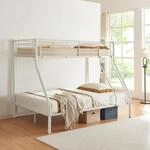 [neu.haus] Etagenbett Sortland f&uuml;r 3 Personen 90 x 200 cm und 140 x 200 cm...