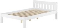 Erst-Holz&reg;Futonbett wei&szlig; Einzelbett 120x200 Kieferbett Massivholz Bettgestell...