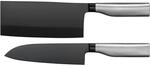 WMF Ultimate Black Messerset 2teilig, Made in Germany, K&uuml;chenmesser, Diamond Cut,