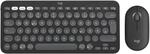 Logitech Pebble 2 Combo, kabellose Tastatur und Maus (Grafit) | Leise, mobil,