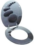 vidaXL Toilettensitz MDF Deckel Steine