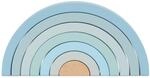 Bieco Holz Baby Blau - Steckspiel Regenbogen - Motorikspielzeug