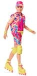 Barbie The Movie Ken - Sammelpuppe im Neon-Outfit, Skating-Look, Retro-Muster,