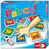 noris Patsch Reaktionsspiel, Kinderspiel mit 25 Motivkarten & 2 W&uuml;rfeln, F&uuml;r 2‑6