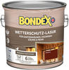 Bondex Wetterschutz Lasur Mahagoni 0,75 L für 9 m² | Tropf- und Spritzgehemmt 