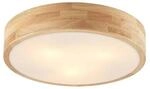 Lindby Deckenlampe Tanju (Landhaus, Vintage Rustikal) aus Holz (3 flammig E27) -