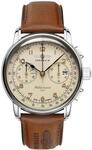 Zeppelin Herrenuhr Serie 100 Jahre M&eacute;diterran&eacute;e Chronograph mit Lederband