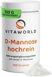 D-Mannose Pulver - hochreines D Mannose Pulver ohne Zus&auml;tze (100g) - vegane