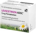 LEVOCETIRIZIN-ADGC&reg; 5mg - 50 St&uuml;ck - Allergie-Tablette mit vergleichbaren