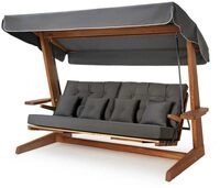 WESTMANN Hollywoodschaukel Luna 2600, 260x139x195 cm, Grau | Hollywoodschaukel aus