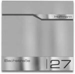 Metzler&reg; Briefkasten Graualuminium mit Zeitungsfach, personalisiert mit Lasergravur,