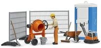 bruder 62008 - bworld Baustellenset mit Bauarbeiter