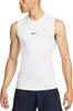 Nike Pro ärmelloses Dri-FIT Fitnessoberteil mit enger Passform für Herren - Weiß