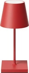 Sigor 4547701, Sigor Nuindie mini rund Akku-Tischleuchte USB-C Feuerrot H: 25 cm, &Oslash;: