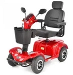 Elektro Seniorenmobil WISE RED | 500 W | LED-Licht und Blinker | Verstellbarer