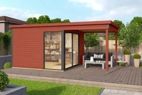 Lasita Maja 41271, Lasita Maja Gartenhaus Domeo inkl. Boden - Fichtenholz -