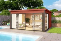 Lasita Maja 41286, Lasita Maja Gartenhaus Domeo inkl. Boden - Fichtenholz -