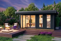 Lasita Maja 41339, Lasita Maja Gartenhaus Domeo inkl. Boden - Fichtenholz -