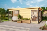 Lasita Maja 41272, Lasita Maja Gartenhaus Domeo inkl. Boden - Fichtenholz -
