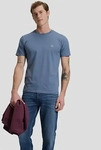 Lee 112386348:L, Lee Regular Patch Logo Short Sleeve Tee Bering Sea Gr&ouml;&szlig;e L male