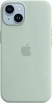 Apple iPhone 14 MagSafe Silikon H&uuml;lle - Agavengr&uuml;n