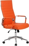 Kolumbus B&uuml;rostuhl - Kunstleder / Chromoptik / Orange (317020)