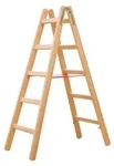 Hymer 7141010 Holz-Sprossenstehleiter beidseitig