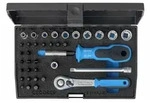 GEDORE D 20 KAU-20 Steckschl&uuml;ssel-Satz 1/4 37-teilig UD-IN-IS-PH-PZ-TX"