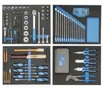 GEDORE TS-147 Werkzeugsortiment in Check-Tool-Modulen, 147-teilig