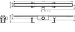 Hansgrohe Komplettset RainDrain Compact 1200mm befliesb.Standardinstallation BS...