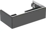 Geberit ONE Unterschrank f&uuml;r WT/-Platte 1 Schubl., 88,8x26,6x47cm, schwarz matt