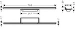 Hansgrohe Fertigset RainDrain Minimalistic 700mm Duschrinne befliesbar
