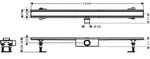 Hansgrohe Komplettset RainDrain Compact 1200mm f&uuml;r Standardinstallation BST