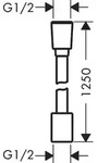 Hansgrohe Textilbrauseschlauch Designflex 1250mm chrom