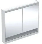 Geberit ONE Spiegelschrank mit Ni/Comf.Light 2 T&uuml;ren, AP-Mont., 105x90x15cm, wei...
