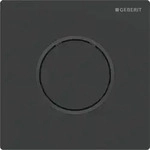 Geberit Typ 10 UR-Strg., rund, pneum. Sp-Ausl schwarz matt, Etc/ schwarz gl&auml;nzen...