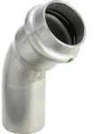 Viega Bogen 45 Grad mit SC Sanpress Inox 2326.1 in 42mm Edelstahl