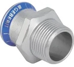Geberit Mapress Edelstahl &Uuml;bergang mit AG d54-R1 1/2