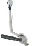 Geberit Badewannenablauf mit Ventilstopfen d52, mit Fertigbauset, DN40/50, chrg
