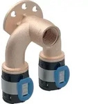 Geberit FlowFit Doppelanschlusswinkel 90Gr Rg+ d16-Rp1/2-d16 L:52mm