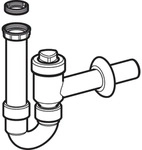 Geberit Rohrbogengeruchsverschluss f&uuml;r WT mit R&uuml;ckflussverhinderung G1 1/2x40