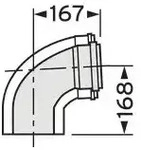 Vaillant Bogen 87 Gr 110/160 mm konzentrisch PP